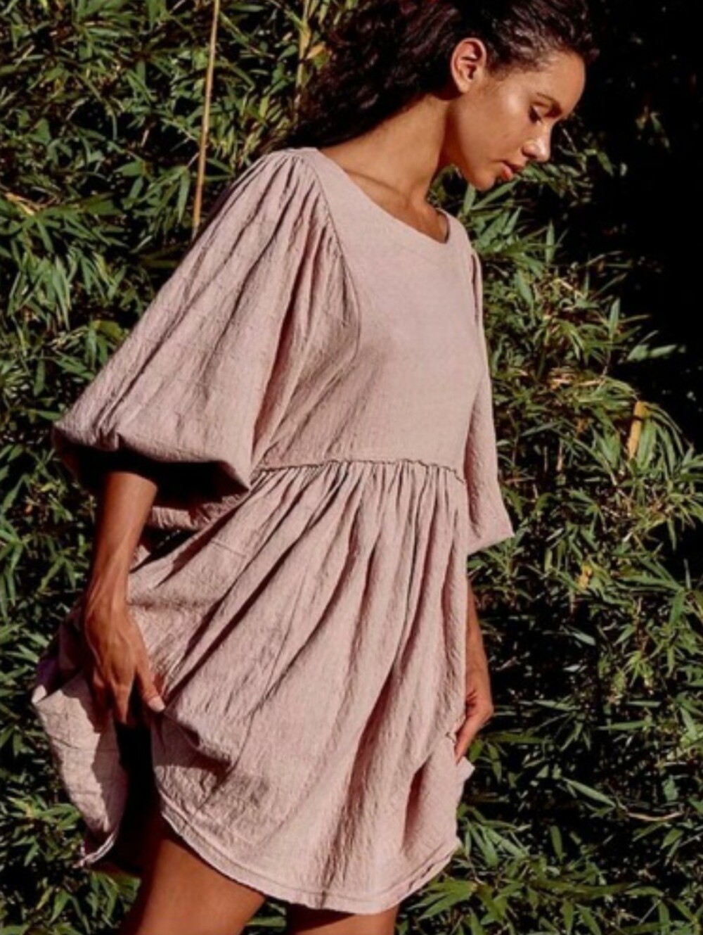 Free  Peaply Get Obsessed Babydoll Dress Size Small